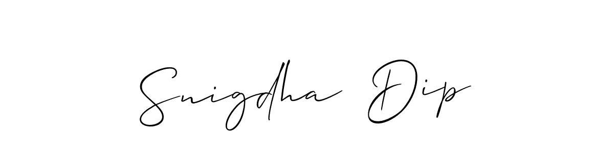 Also we have Snigdha  Dip name is the best signature style. Create professional handwritten signature collection using Allison_Script autograph style. Snigdha  Dip signature style 2 images and pictures png