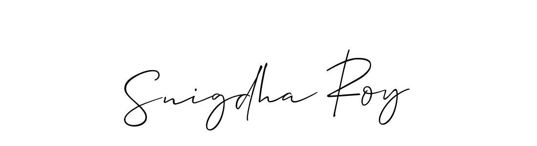 Use a signature maker to create a handwritten signature online. With this signature software, you can design (Allison_Script) your own signature for name Snigdha Roy. Snigdha Roy signature style 2 images and pictures png