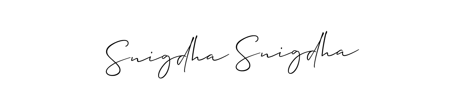 How to Draw Snigdha Snigdha signature style? Allison_Script is a latest design signature styles for name Snigdha Snigdha. Snigdha Snigdha signature style 2 images and pictures png