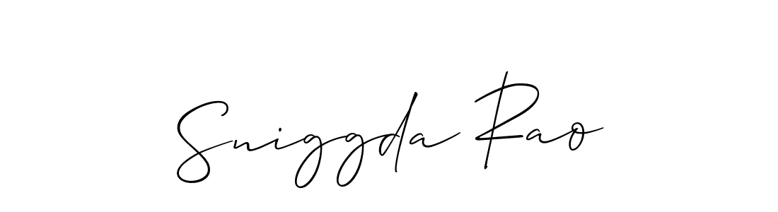 Here are the top 10 professional signature styles for the name Sniggda Rao. These are the best autograph styles you can use for your name. Sniggda Rao signature style 2 images and pictures png