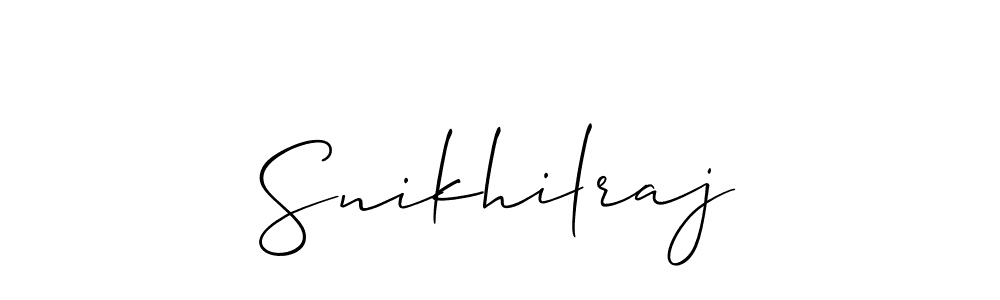 Snikhilraj stylish signature style. Best Handwritten Sign (Allison_Script) for my name. Handwritten Signature Collection Ideas for my name Snikhilraj. Snikhilraj signature style 2 images and pictures png