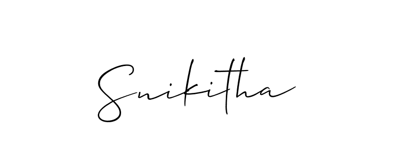 Create a beautiful signature design for name Snikitha. With this signature (Allison_Script) fonts, you can make a handwritten signature for free. Snikitha signature style 2 images and pictures png