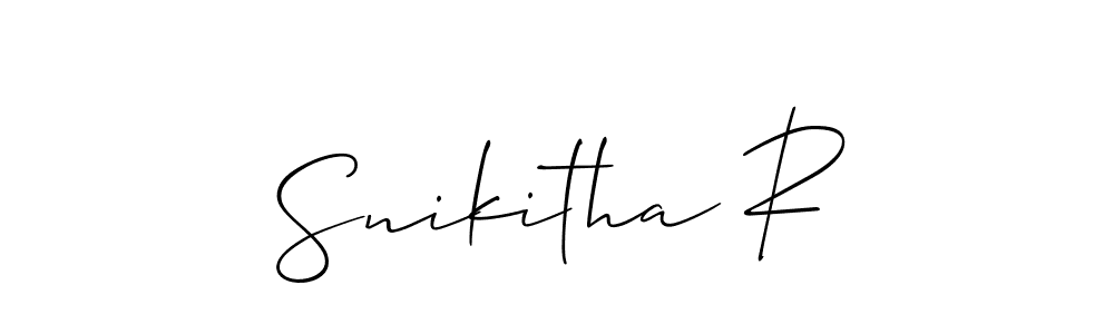 Also we have Snikitha R name is the best signature style. Create professional handwritten signature collection using Allison_Script autograph style. Snikitha R signature style 2 images and pictures png