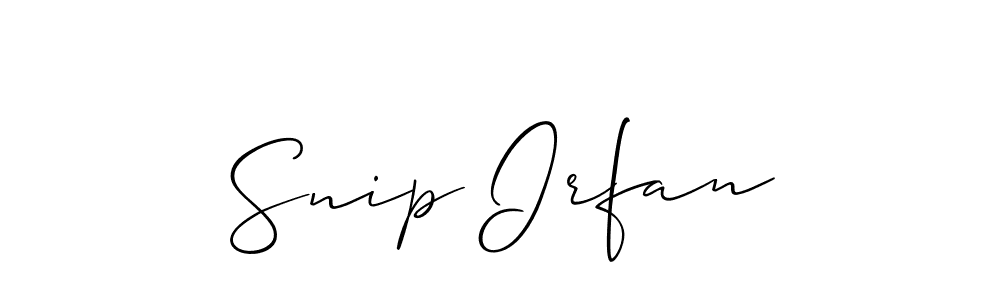 Best and Professional Signature Style for Snip Irfan. Allison_Script Best Signature Style Collection. Snip Irfan signature style 2 images and pictures png