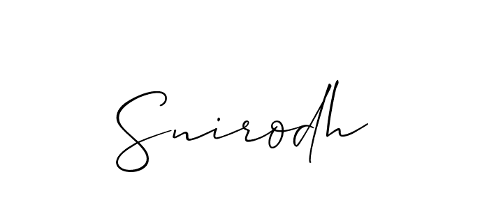 Make a beautiful signature design for name Snirodh. Use this online signature maker to create a handwritten signature for free. Snirodh signature style 2 images and pictures png