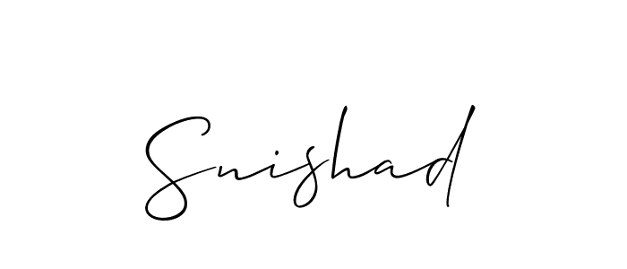 Similarly Allison_Script is the best handwritten signature design. Signature creator online .You can use it as an online autograph creator for name Snishad. Snishad signature style 2 images and pictures png