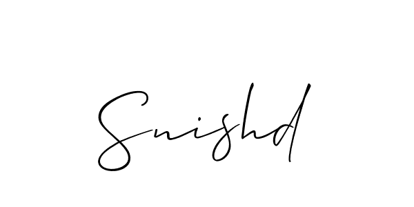 if you are searching for the best signature style for your name Snishd. so please give up your signature search. here we have designed multiple signature styles  using Allison_Script. Snishd signature style 2 images and pictures png