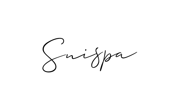 Also we have Snispa name is the best signature style. Create professional handwritten signature collection using Allison_Script autograph style. Snispa signature style 2 images and pictures png