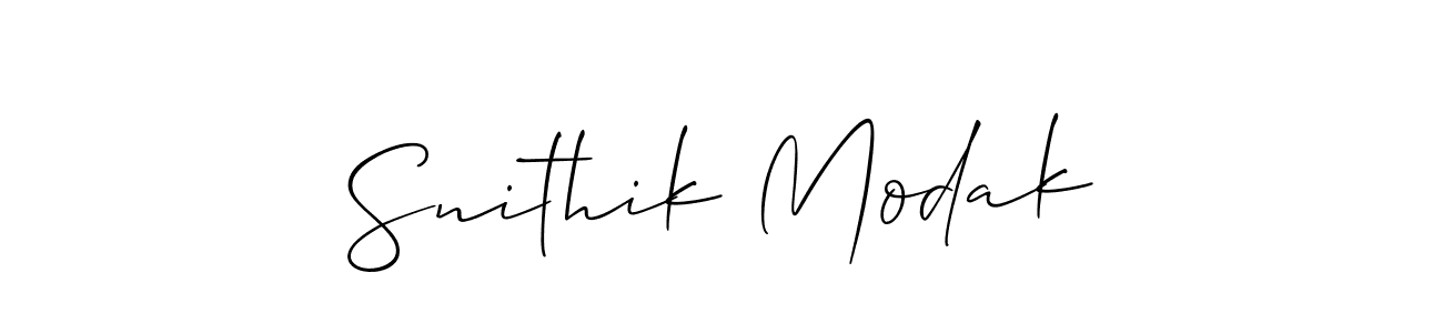 Allison_Script is a professional signature style that is perfect for those who want to add a touch of class to their signature. It is also a great choice for those who want to make their signature more unique. Get Snithik Modak name to fancy signature for free. Snithik Modak signature style 2 images and pictures png