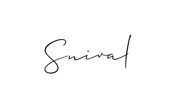 You should practise on your own different ways (Allison_Script) to write your name (Snival) in signature. don't let someone else do it for you. Snival signature style 2 images and pictures png