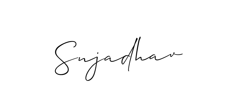 You can use this online signature creator to create a handwritten signature for the name Snjadhav. This is the best online autograph maker. Snjadhav signature style 2 images and pictures png