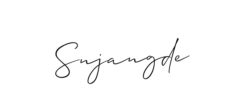 Also we have Snjangde name is the best signature style. Create professional handwritten signature collection using Allison_Script autograph style. Snjangde signature style 2 images and pictures png