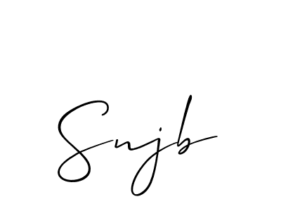 Use a signature maker to create a handwritten signature online. With this signature software, you can design (Allison_Script) your own signature for name Snjb. Snjb signature style 2 images and pictures png