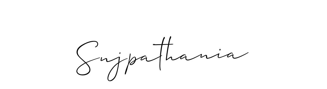 You should practise on your own different ways (Allison_Script) to write your name (Snjpathania) in signature. don't let someone else do it for you. Snjpathania signature style 2 images and pictures png