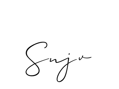 Similarly Allison_Script is the best handwritten signature design. Signature creator online .You can use it as an online autograph creator for name Snjv. Snjv signature style 2 images and pictures png