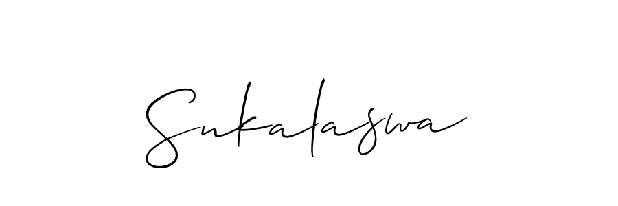 Make a beautiful signature design for name Snkalaswa. Use this online signature maker to create a handwritten signature for free. Snkalaswa signature style 2 images and pictures png