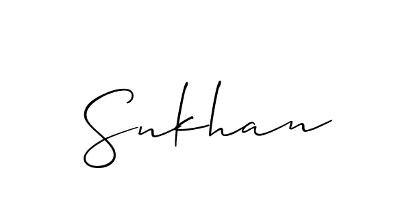 Once you've used our free online signature maker to create your best signature Allison_Script style, it's time to enjoy all of the benefits that Snkhan name signing documents. Snkhan signature style 2 images and pictures png