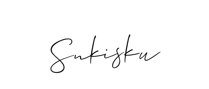 You can use this online signature creator to create a handwritten signature for the name Snkisku. This is the best online autograph maker. Snkisku signature style 2 images and pictures png