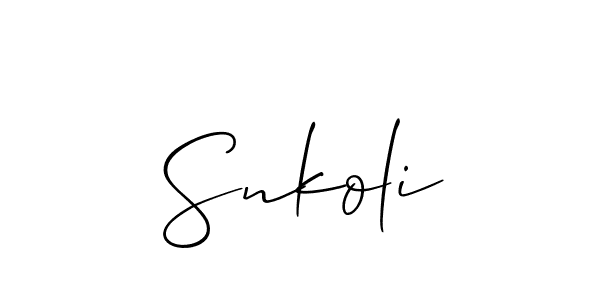 Make a beautiful signature design for name Snkoli. Use this online signature maker to create a handwritten signature for free. Snkoli signature style 2 images and pictures png