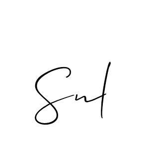 The best way (Allison_Script) to make a short signature is to pick only two or three words in your name. The name Snl include a total of six letters. For converting this name. Snl signature style 2 images and pictures png