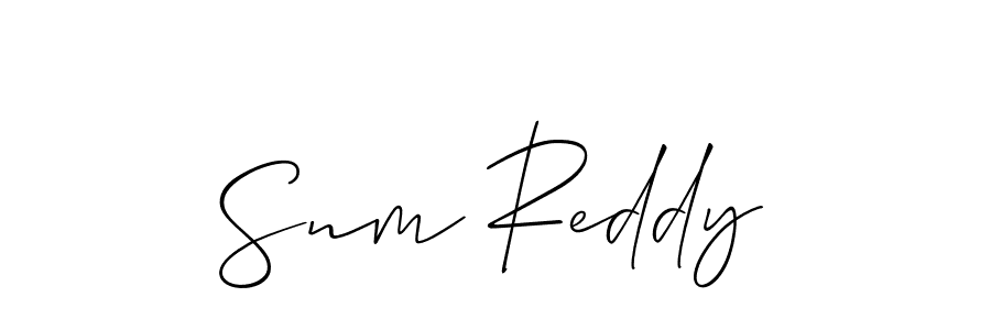 Similarly Allison_Script is the best handwritten signature design. Signature creator online .You can use it as an online autograph creator for name Snm Reddy. Snm Reddy signature style 2 images and pictures png