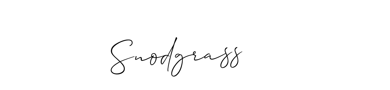 Create a beautiful signature design for name Snodgrass    . With this signature (Allison_Script) fonts, you can make a handwritten signature for free. Snodgrass     signature style 2 images and pictures png