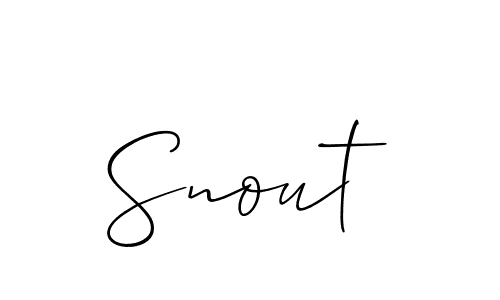 How to Draw Snout signature style? Allison_Script is a latest design signature styles for name Snout. Snout signature style 2 images and pictures png