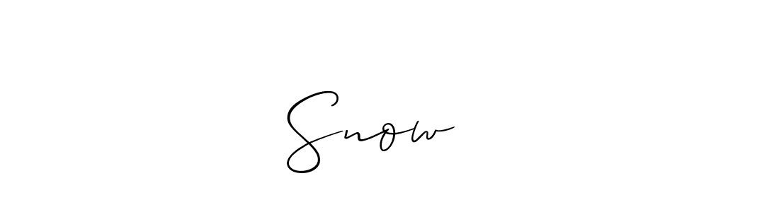 Allison_Script is a professional signature style that is perfect for those who want to add a touch of class to their signature. It is also a great choice for those who want to make their signature more unique. Get Snow ❤️ name to fancy signature for free. Snow ❤️ signature style 2 images and pictures png