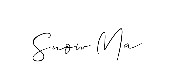 Also we have Snow Ma name is the best signature style. Create professional handwritten signature collection using Allison_Script autograph style. Snow Ma signature style 2 images and pictures png