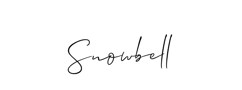 How to make Snowbell signature? Allison_Script is a professional autograph style. Create handwritten signature for Snowbell name. Snowbell signature style 2 images and pictures png