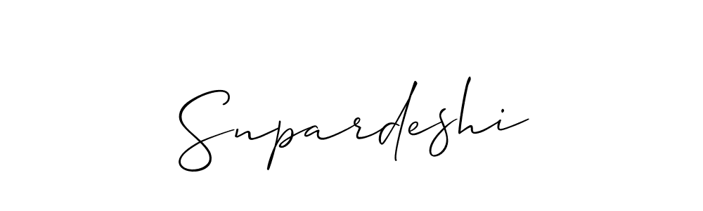 How to make Snpardeshi name signature. Use Allison_Script style for creating short signs online. This is the latest handwritten sign. Snpardeshi signature style 2 images and pictures png