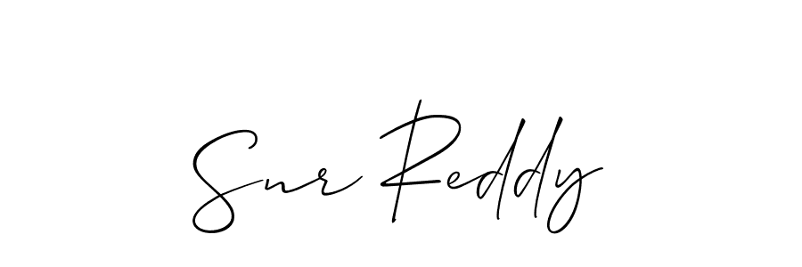 Design your own signature with our free online signature maker. With this signature software, you can create a handwritten (Allison_Script) signature for name Snr Reddy. Snr Reddy signature style 2 images and pictures png