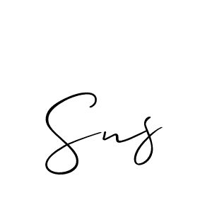 It looks lik you need a new signature style for name Sns. Design unique handwritten (Allison_Script) signature with our free signature maker in just a few clicks. Sns signature style 2 images and pictures png