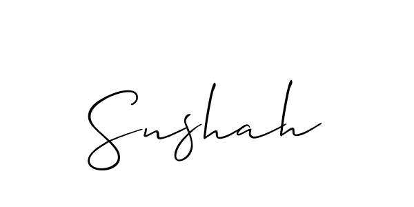 It looks lik you need a new signature style for name Snshah. Design unique handwritten (Allison_Script) signature with our free signature maker in just a few clicks. Snshah signature style 2 images and pictures png