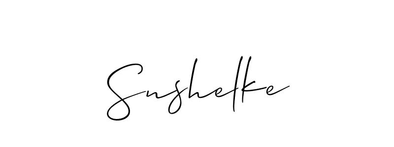 Also we have Snshelke name is the best signature style. Create professional handwritten signature collection using Allison_Script autograph style. Snshelke signature style 2 images and pictures png