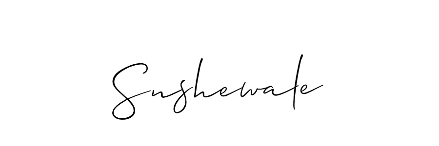 Also we have Snshewale name is the best signature style. Create professional handwritten signature collection using Allison_Script autograph style. Snshewale signature style 2 images and pictures png