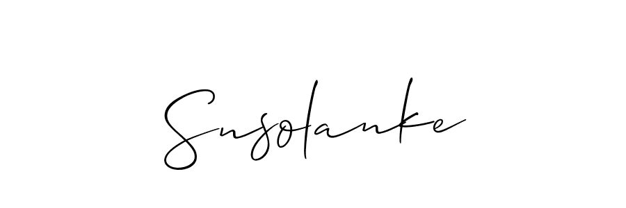 Snsolanke stylish signature style. Best Handwritten Sign (Allison_Script) for my name. Handwritten Signature Collection Ideas for my name Snsolanke. Snsolanke signature style 2 images and pictures png