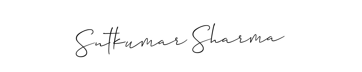 Make a beautiful signature design for name Sntkumar Sharma. With this signature (Allison_Script) style, you can create a handwritten signature for free. Sntkumar Sharma signature style 2 images and pictures png