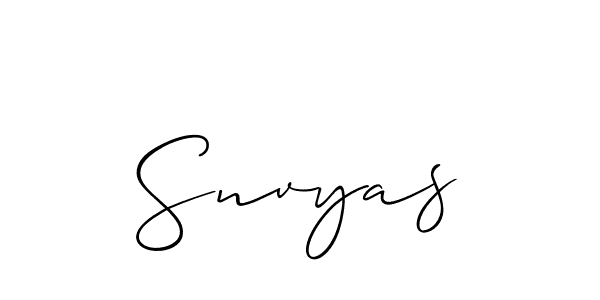 Snvyas stylish signature style. Best Handwritten Sign (Allison_Script) for my name. Handwritten Signature Collection Ideas for my name Snvyas. Snvyas signature style 2 images and pictures png