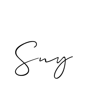 Make a beautiful signature design for name Sny. Use this online signature maker to create a handwritten signature for free. Sny signature style 2 images and pictures png