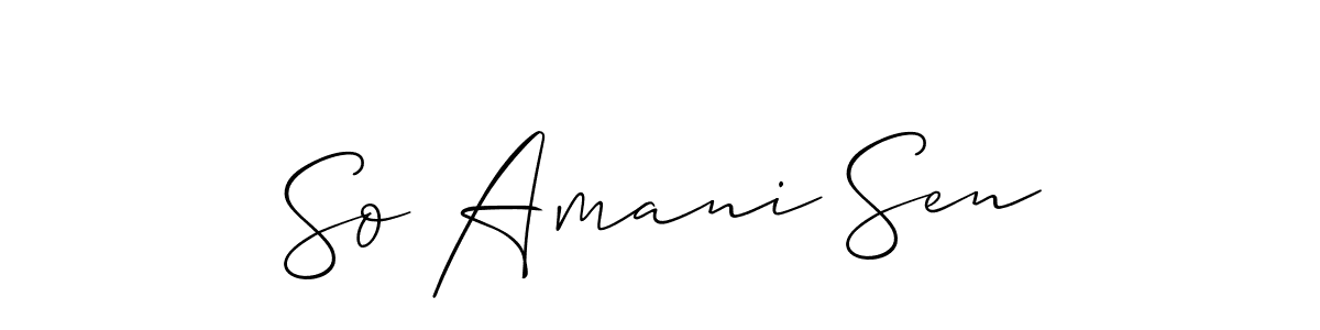 Also we have So Amani Sen name is the best signature style. Create professional handwritten signature collection using Allison_Script autograph style. So Amani Sen signature style 2 images and pictures png