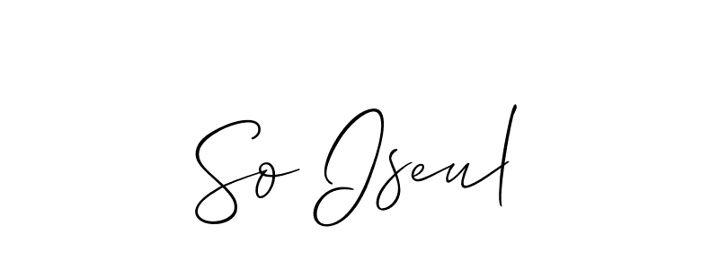 How to make So Iseul name signature. Use Allison_Script style for creating short signs online. This is the latest handwritten sign. So Iseul signature style 2 images and pictures png