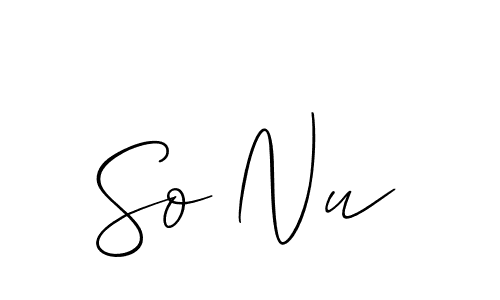 You should practise on your own different ways (Allison_Script) to write your name (So Nu) in signature. don't let someone else do it for you. So Nu signature style 2 images and pictures png