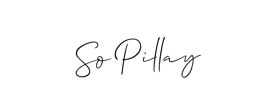 How to make So Pillay name signature. Use Allison_Script style for creating short signs online. This is the latest handwritten sign. So Pillay signature style 2 images and pictures png