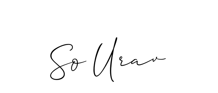 How to make So Urav signature? Allison_Script is a professional autograph style. Create handwritten signature for So Urav name. So Urav signature style 2 images and pictures png