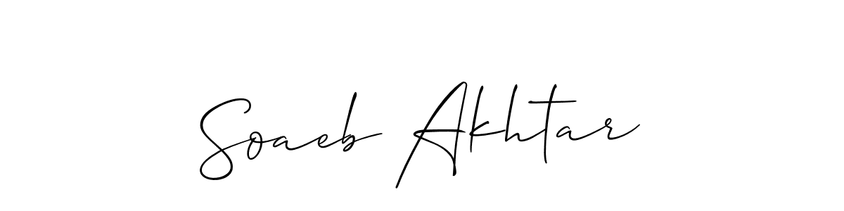 You should practise on your own different ways (Allison_Script) to write your name (Soaeb Akhtar) in signature. don't let someone else do it for you. Soaeb Akhtar signature style 2 images and pictures png