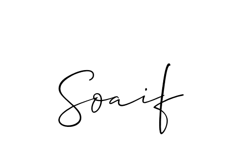 How to make Soaif name signature. Use Allison_Script style for creating short signs online. This is the latest handwritten sign. Soaif signature style 2 images and pictures png