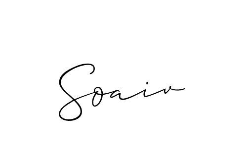 Use a signature maker to create a handwritten signature online. With this signature software, you can design (Allison_Script) your own signature for name Soaiv. Soaiv signature style 2 images and pictures png