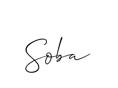 You should practise on your own different ways (Allison_Script) to write your name (Soba) in signature. don't let someone else do it for you. Soba signature style 2 images and pictures png