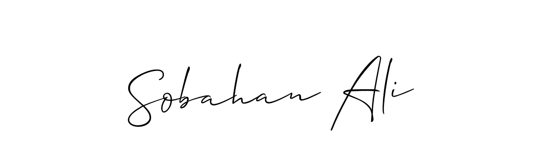 How to make Sobahan Ali signature? Allison_Script is a professional autograph style. Create handwritten signature for Sobahan Ali name. Sobahan Ali signature style 2 images and pictures png